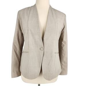 SALE New York & Company Tan Blazer No Collar Size 16